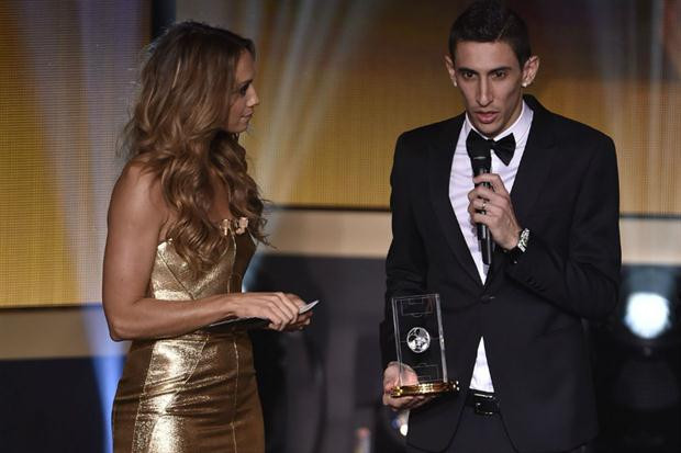 Kate Abdo và Di Maria. (Nguồn: Getty Images)