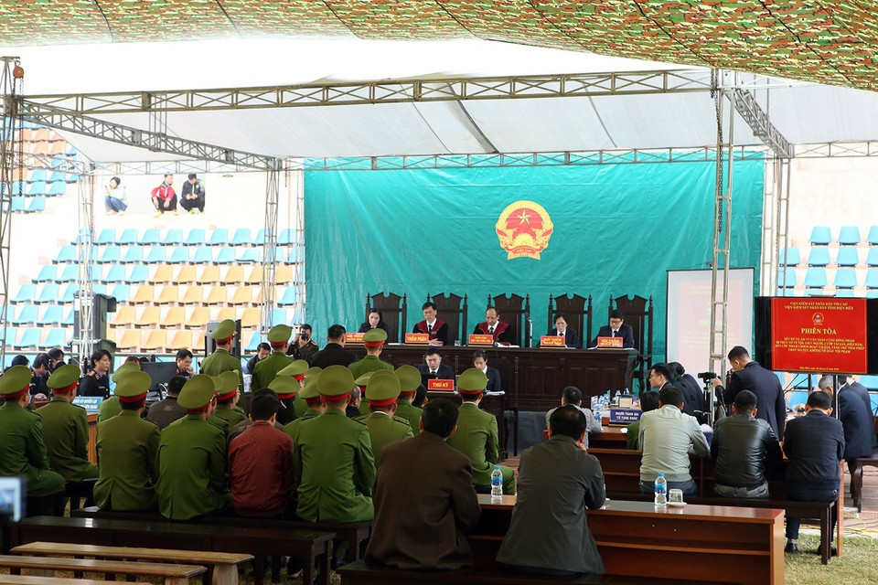 Toàn cảnh phiên tòa. (Ảnh: Phan Tuấn Anh/TTXVN)