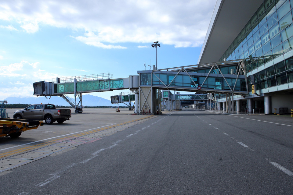 Cảng Hàng không quốc tế Đà Nẵng tạm dừng hoạt động từ 0 giờ ngày 28/7/2020. (Ảnh: Trần Lê Lâm/TTXVN)