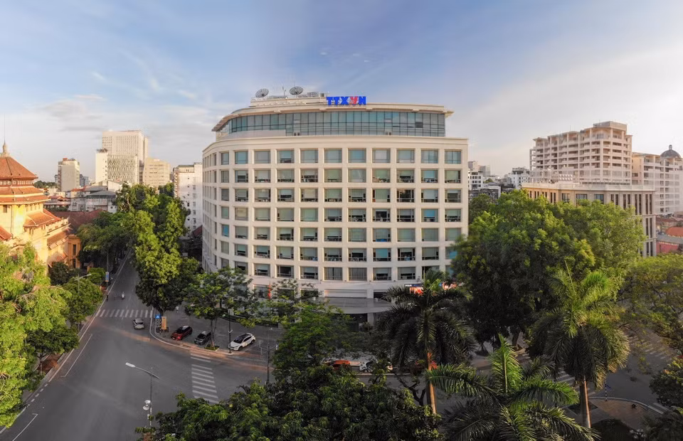 Tòa nhà Thông tấn số 5 Lý Thường Kiệt, phường Phan Chu Trinh, quận Hoàn Kiếm, Hà Nội là niềm tự hào của các thế hệ phóng viên, biên tập viên, cán bộ, nhân viên Thông tấn xã Việt Nam. (Ảnh: Phạm Tuấn Anh/TTXVN)