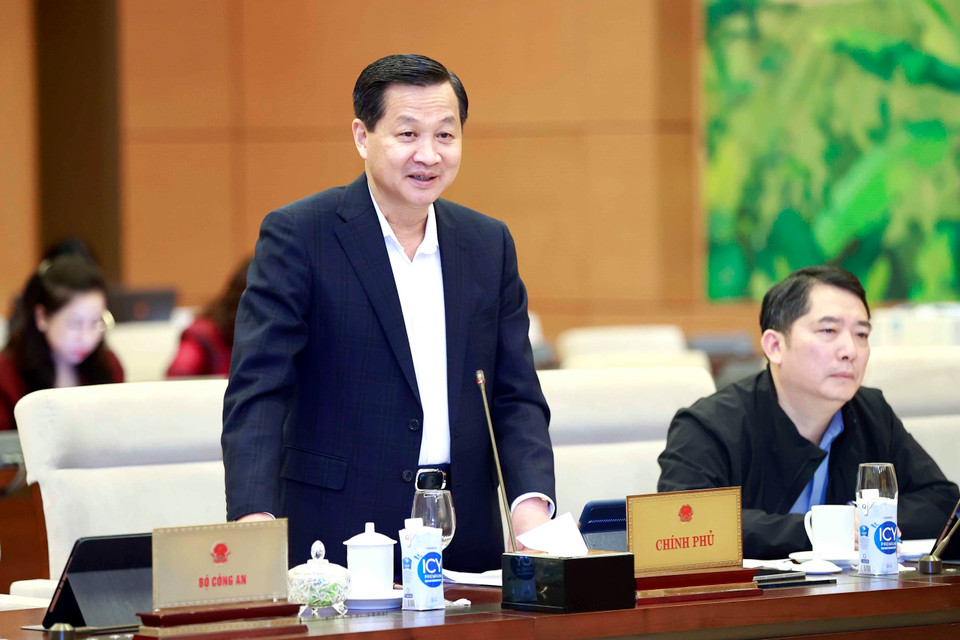 Phó Thủ tướng Chính phủ Lê Minh Khái phát biểu. (Ảnh: Doãn Tấn/TTXVN)