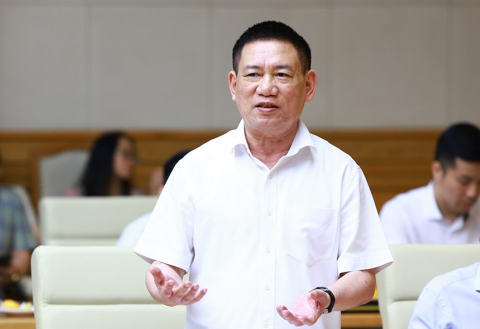 Bộ trưởng Bộ Tài chính Hồ Đức Phớc phát biểu. (Ảnh: Dương Giang/TTXVN)