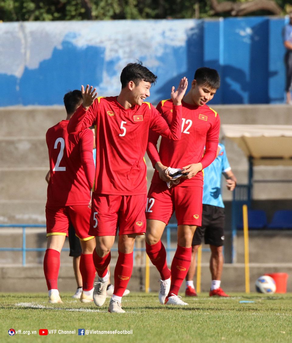 Buổi tập hôm nay cũng là buổi tập duy nhất của thầy trò HLV Gong Oh Kyun để chuẩn bị cho trận kế tiếp gặp U23 Malaysia. (Nguồn: VFF)