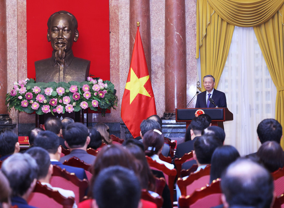 Tổng Bí thư, Chủ tịch nước Tô Lâm phát biểu. (Ảnh: Lâm Khánh/TTXVN)