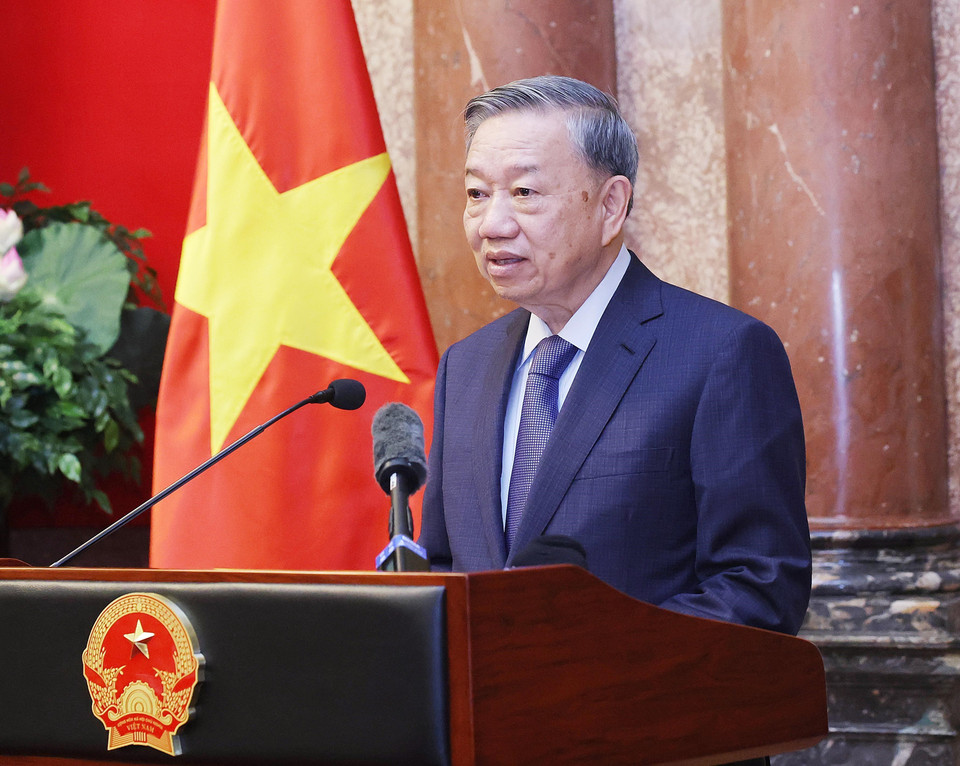 Tổng Bí thư, Chủ tịch nước Tô Lâm phát biểu. (Ảnh: Lâm Khánh/TTXVN)