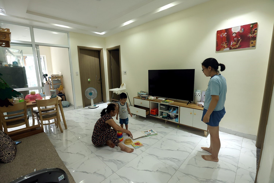 Các căn hộ nhà ở xã hội Hoàng Huy New Pruksa Town xã An Đồng, huyện An Dương có diện tích từ 47-65 m2/căn. (Ảnh: Tuấn Anh/TTXVN)
