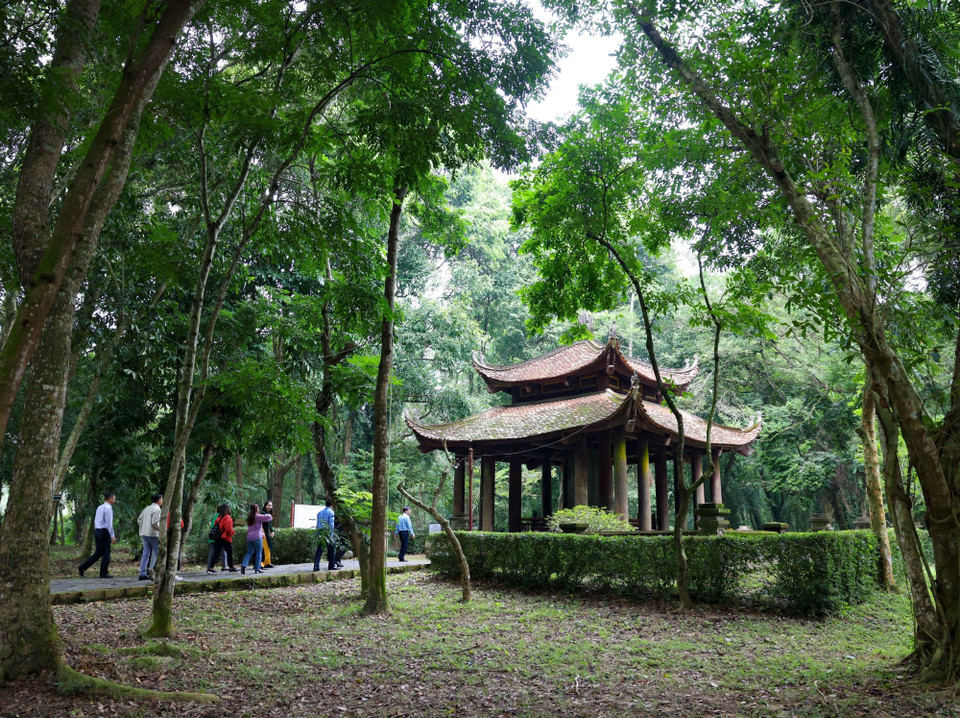 Bảo vật Quốc gia bia Vĩnh Lăng, được đặt ở phía Tây Nam khu Chính điện Lam Kinh, cách mộ vua Lê Thái Tổ khoảng 300m. (Ảnh: Thanh Tùng/TTXVN)