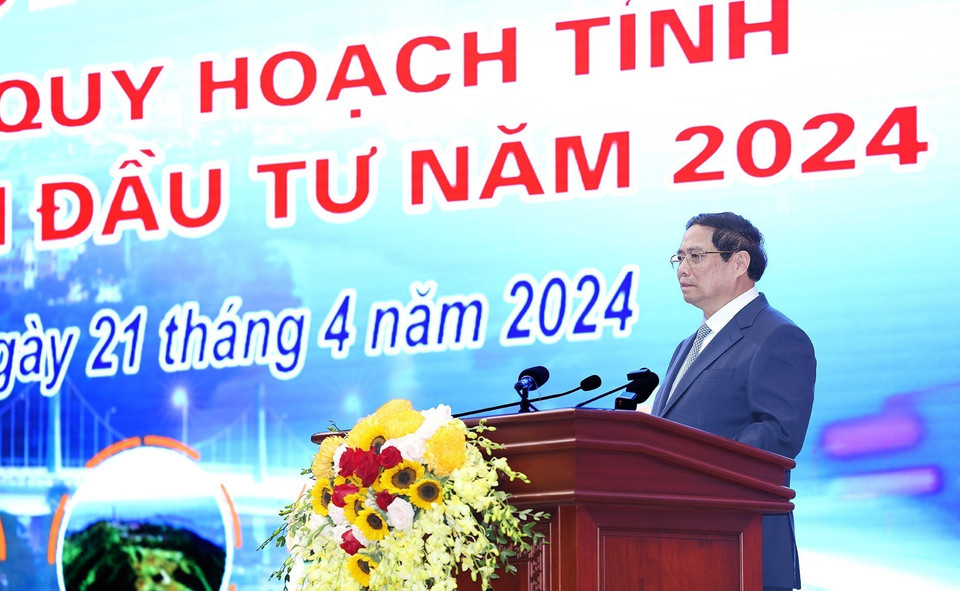 Thủ tướng Phạm Minh Chính phát biểu. (Ảnh: Dương Giang/TTXVN)