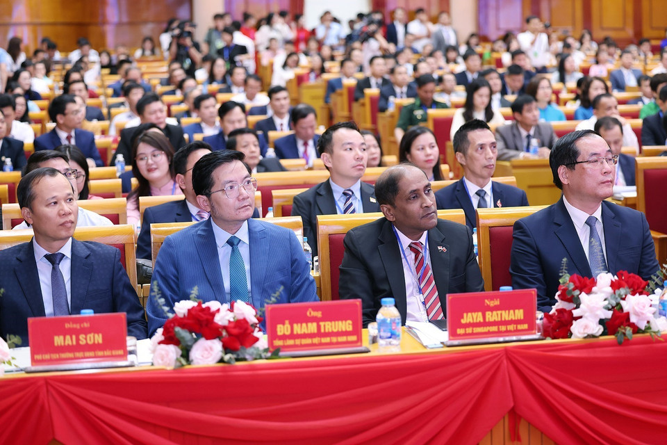 Các đại biểu tham dự Hội nghị công bố quy hoạch tỉnh Lạng Sơn. (Ảnh: Dương Giang/TTXVN)