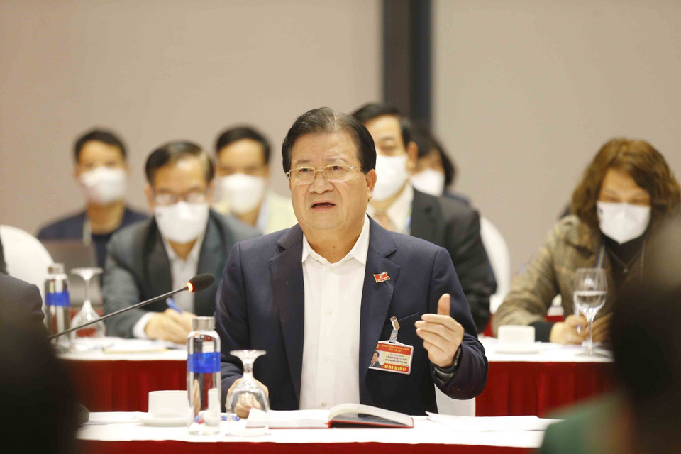 Phó Thủ tướng Trịnh Đình Dũng phát biểu. (Ảnh: Doãn Tấn/TTXVN)