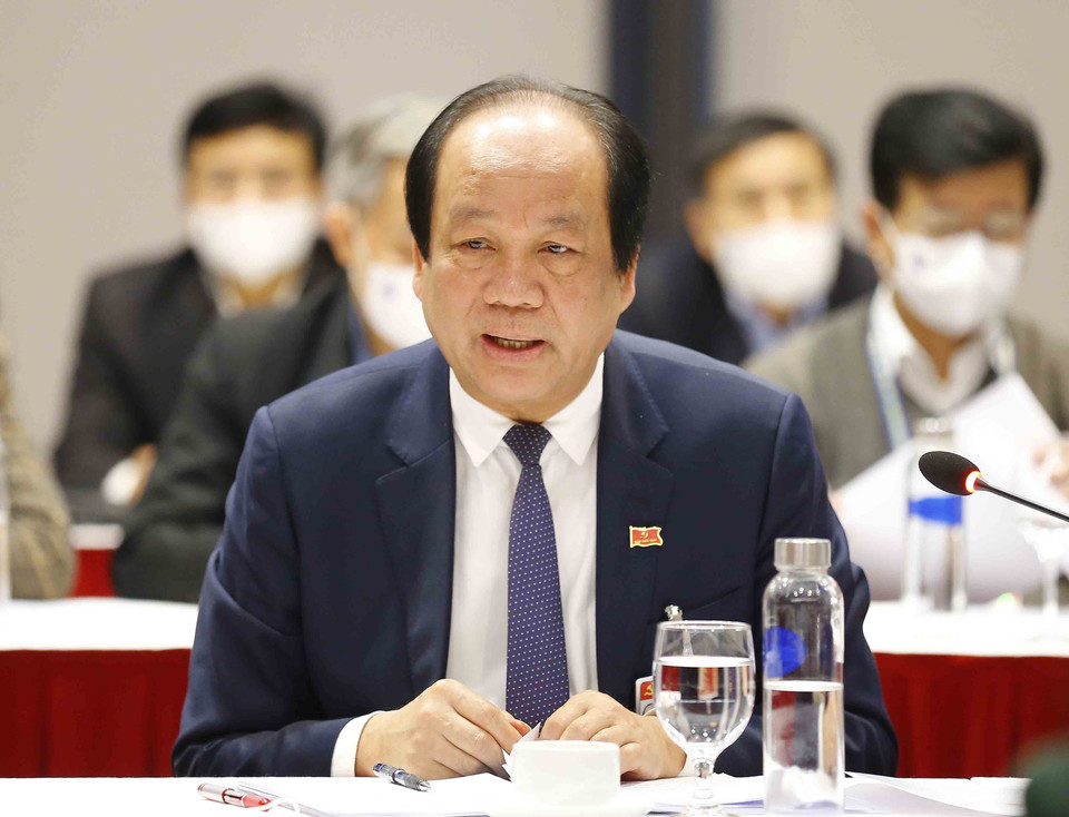 Bộ trưởng, Chủ nhiệm Văn phòng Chính phủ Mai Tiến Dũng phát biểu. (Ảnh: Doãn Tấn/TTXVN)