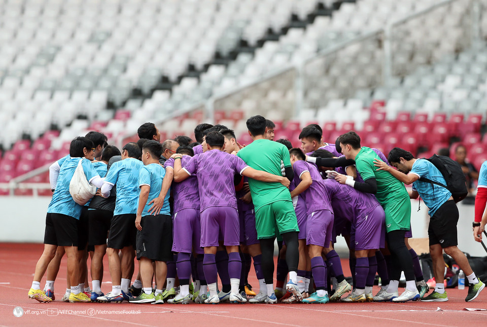 Tất cả đều đang rất quyết tâm giành chiến thắng để có ưu thế cho trận lượt về. (Nguồn: VFF)