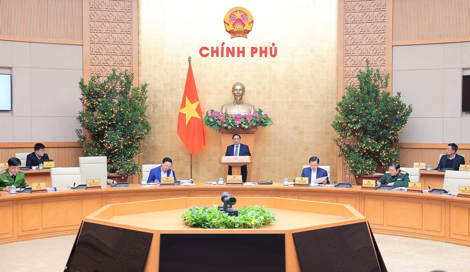 Thủ tướng Phạm Minh Chính chủ trì phiên họp. (Ảnh: Dương Giang/TXVN)