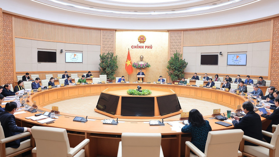 Thủ tướng Phạm Minh Chính chủ trì phiên họp. (Ảnh: Dương Giang/TXVN)