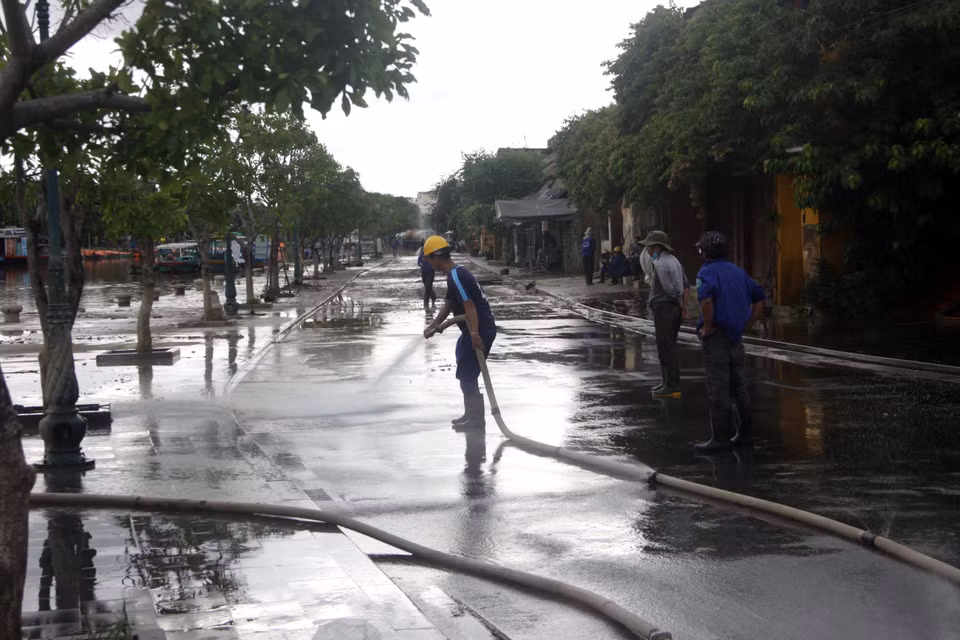 Từ ngày 15/10 đến nay các địa phương trên địa bàn tỉnh Quảng Nam có mưa to, có nơi mưa rất to. (Ảnh: Phước Tuệ/TTXVN)