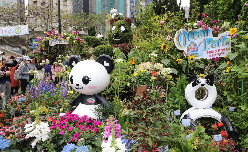 Hình ảnh tái hiện Công viên đại dương tại triển lãm. (Ảnh: Xuân Vịnh/TTXVN)