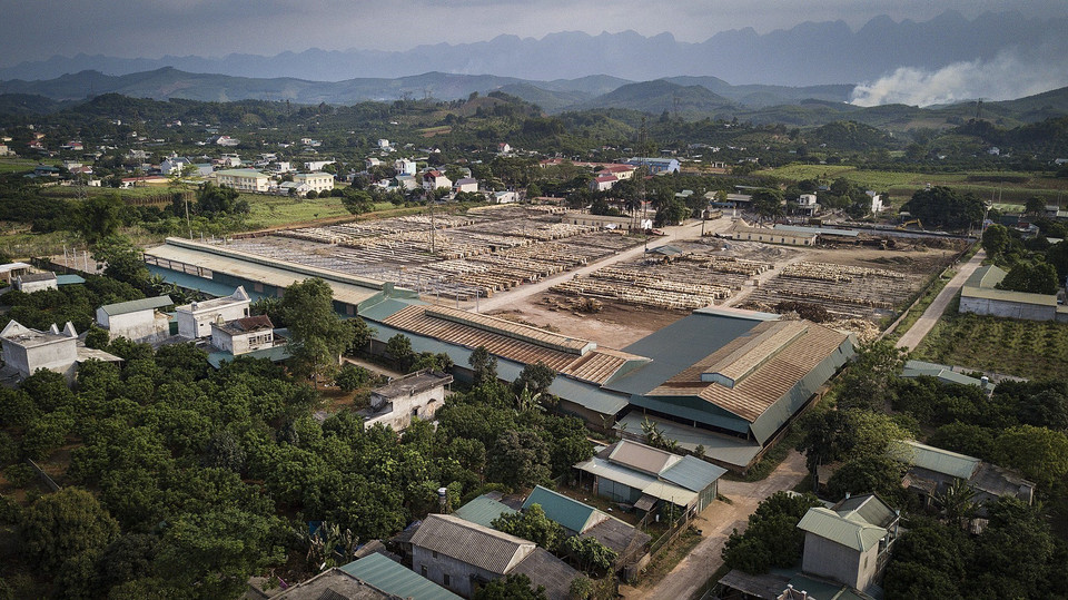 Toàn cảnh khu công nghiệp Đông lai - Thanh Hối huyện Tân Lạc. (Ảnh: Trọng Đạt/TTXVN)