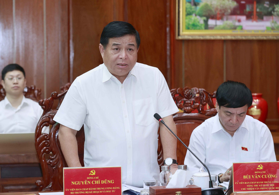 Bộ trưởng Bộ Kế hoạch và Đầu tư Nguyễn Chí Dũng phát biểu. (Ảnh: Doãn Tấn/TTXVN)