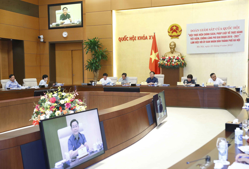 Chủ tịch Quốc hội Vương Đình Huệ phát biểu. (Ảnh: Doãn Tấn/TTXVN)