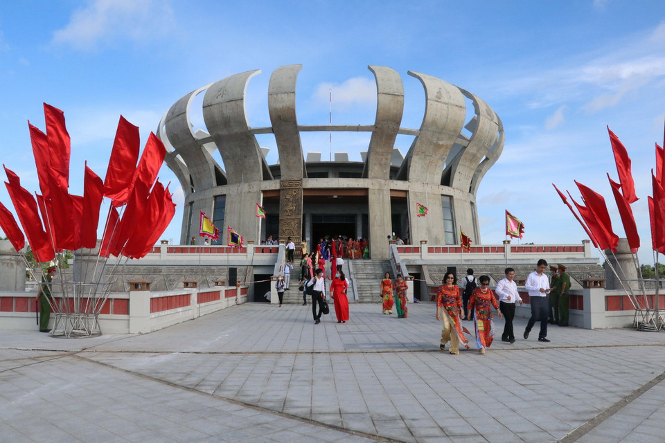 Quang cảnh Đền thờ Vua Hùng trong ngày Lễ Giỗ Tổ Hùng Vương. (Ảnh: Ngọc Thiện/TTXVN)