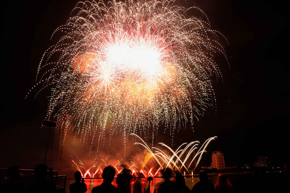 Màn trình diễn pháo hoa của đội Phần Lan. (Ảnh: Trần Lê Lâm/TTXVN)