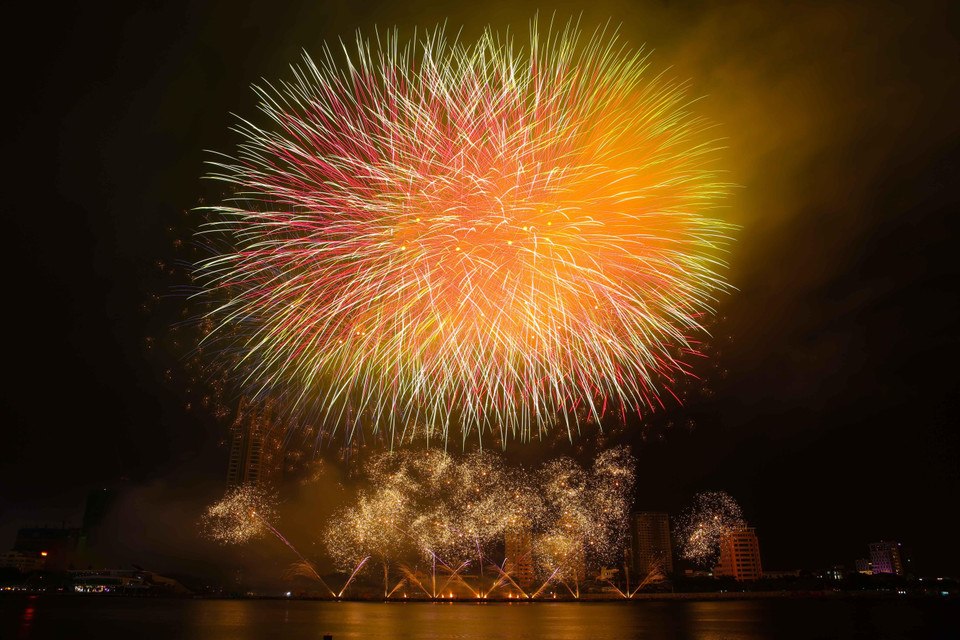 Màn trình diễn pháo hoa của đội Phần Lan. (Ảnh: Trần Lê Lâm/TTXVN)