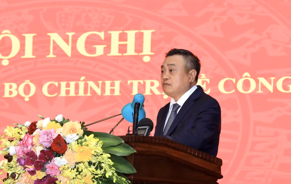 Ông Trần Sỹ Thanh phát biểu. (Ảnh: Lâm Khánh/TTXVN)