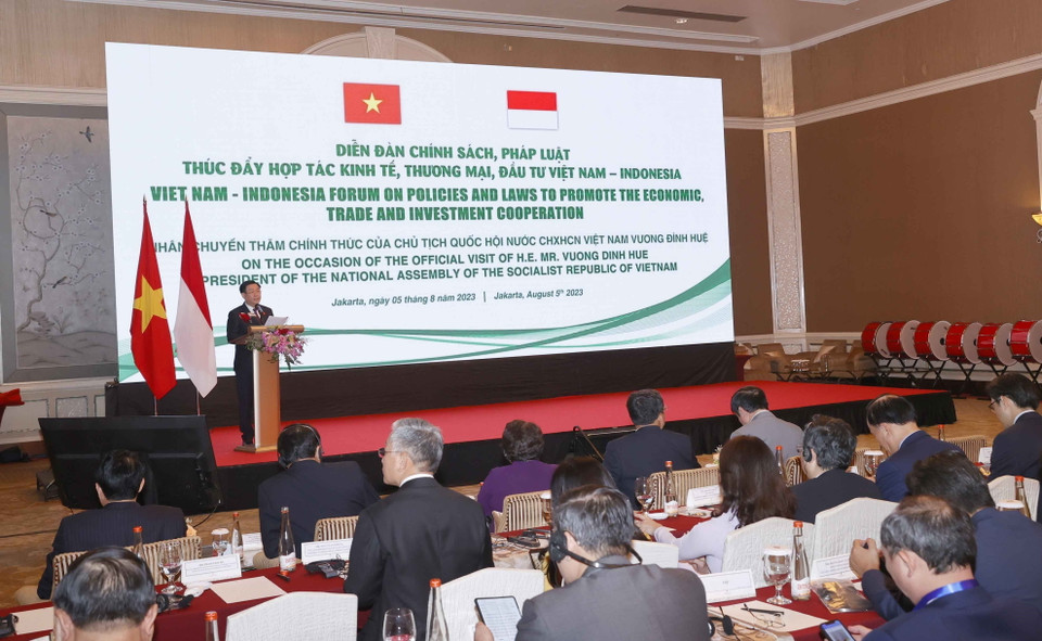 Chủ tịch Quốc hội Vương Đình Huệ phát biểu. (Ảnh: Doãn Tấn/TTXVN)