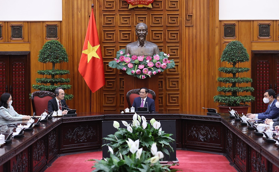 Quang cảnh buổi tiếp. (Ảnh: Dương Giang/TTXVN)