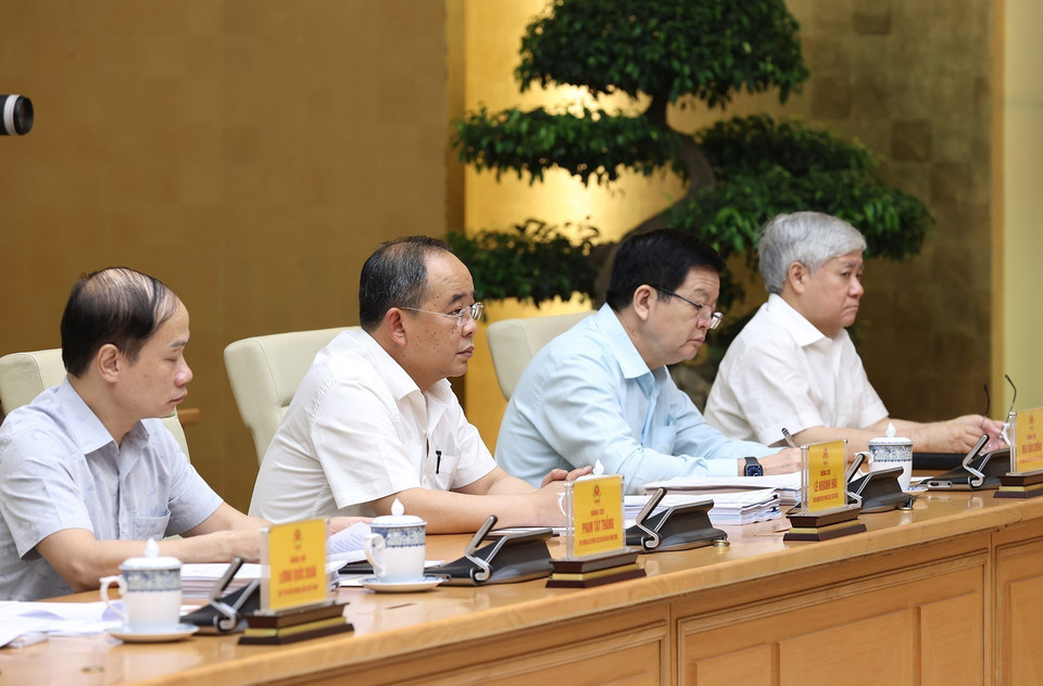 Hình ảnh các thành viên Hội đồng Thi đua-Khen thưởng Trung ương tham dự phiên họp. (Ảnh: Dương Giang/TTXVN)