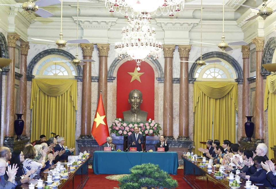 Quang cảnh buổi tiếp. (Ảnh: Thống Nhất/TTXVN)