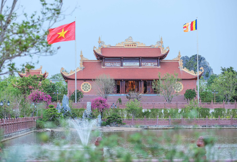 Trúc Lâm tự Tràng Kênh mô phỏng theo mô hình Chùa Đồng-Yên Tử. (Ảnh: Hoàng Hiếu/TTXVN)