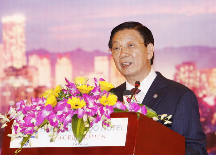 Ông Nguyễn Thế Thảo, Chủ tịch Ủy ban Nhân dân thành phố Hà Nội phát biểu. (Ảnh: Thống Nhất/TTXVN)