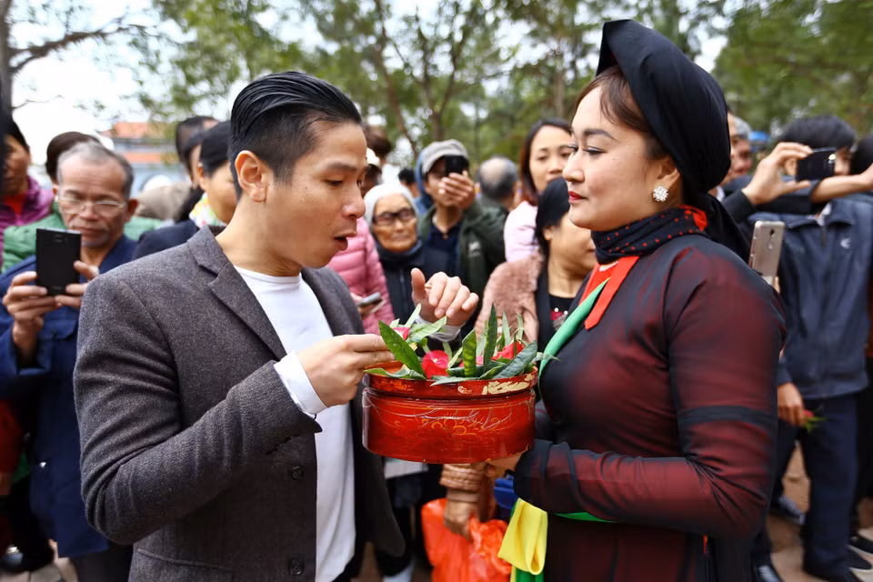 Dân ca quan họ Bắc Ninh được UNESCO công nhận là Di sản văn hóa phi vật thể đại diện của nhân loại. (Ảnh: Minh Quyết/TTXVN)