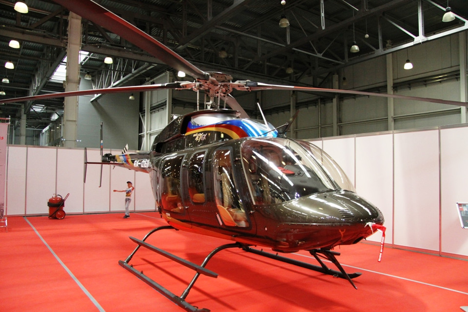 Triển lãm công nghiệp máy bay lên thẳng quốc tế lần thứ 8 - HeliRussia 2015 được tổ chức tại trung tâm triển lãm quốc tế Crocus Expo. (Nguồn: Duy Trinh/Vietnam+)