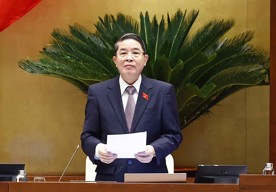 Phó Chủ tịch Quốc hội Nguyễn Đức Hải điều hành phiên họp. (Ảnh: Doãn Tấn/TTXVN)