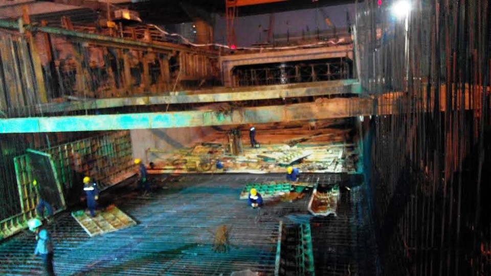 Hai hạng mục hầm chui Thanh Xuân, Trung Hòa đang đượcgấp rút thi công để thông xe kỹ thuật vào ngày 31/12/2015. (Ảnh: Việt Hùng/Vietnam+)