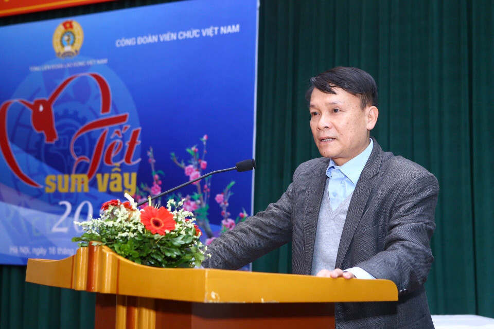 Ủy viên Trung ương Đảng, Bí thư Đảng ủy, Tổng giám đốc TTXVN Nguyễn Đức Lợi phát biểu. (Ảnh: Minh Quyết/TTXVN)