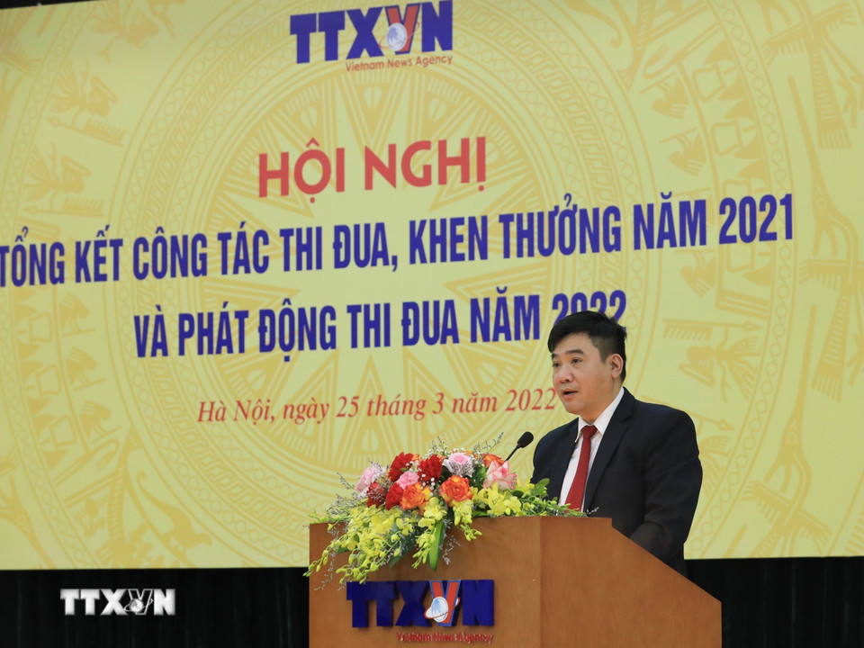 Phó Trưởng Ban Tổ chức cán bộ Đàm Danh Liêm phát biểu. (Ảnh: Tuấn Anh/TTXVN)