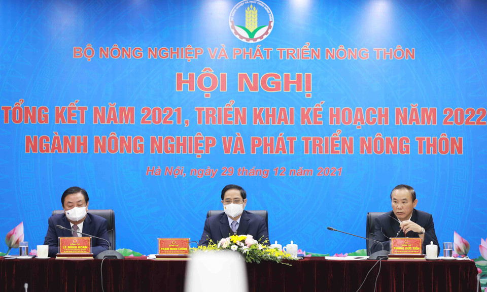 Thủ tướng Chính phủ Phạm Minh Chính đến dự và chỉ đạo hội nghị. (Ảnh: Vũ Sinh/TTXVN)