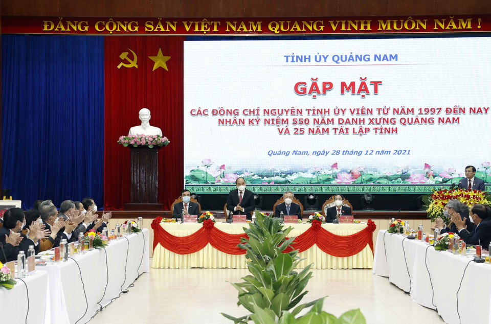 Quang cảnh buổi gặp mặt. (Ảnh: Thống Nhất/TTXVN)