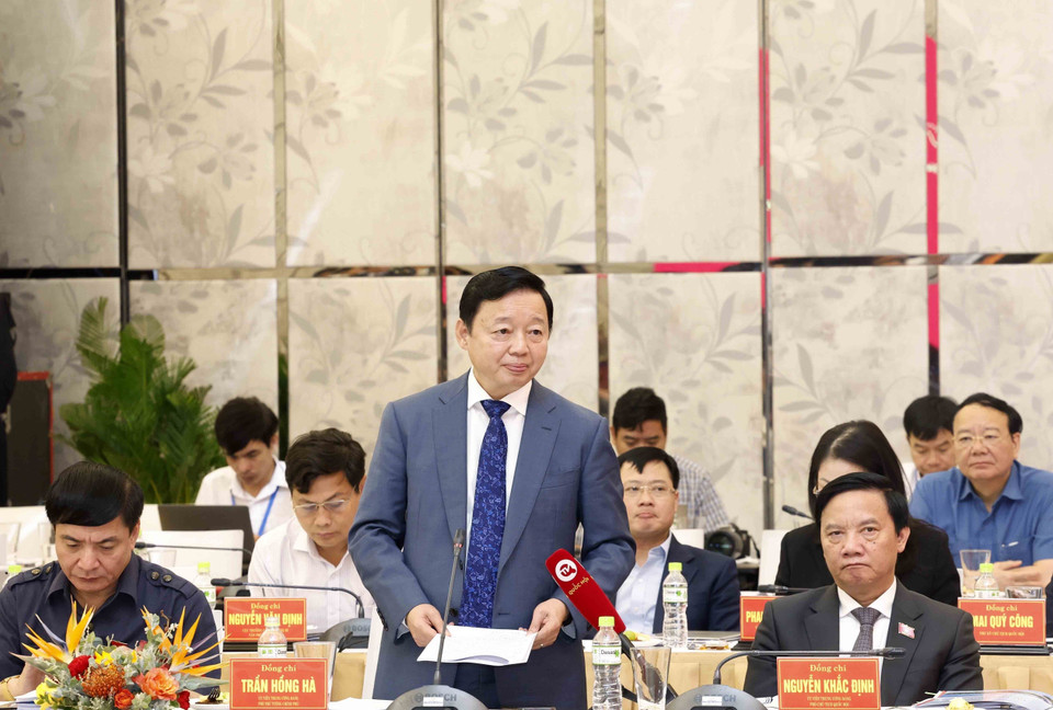 Phó Thủ tướng Trần Hồng Hà phát biểu. (Ảnh: Nhan Sáng/TTXVN)