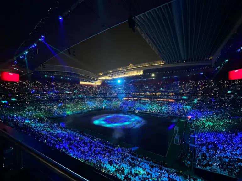 Khung cảnh hoành tráng trên sân vận động Al Bayt. (Nguồn: Getty Images)