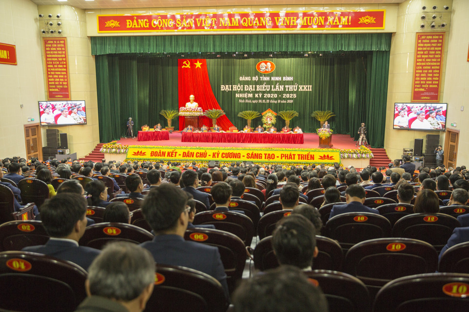 Đoàn Chủ tịch Đại hội. (Ảnh: Minh Đức/TTXVN)