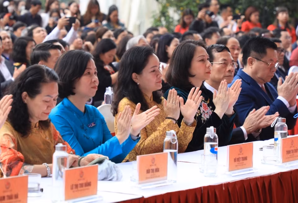 Các đại biểu tham dự buổi khai mạc hội báo 2023.(Ảnh: Hoài Nam/Vietnam+) 