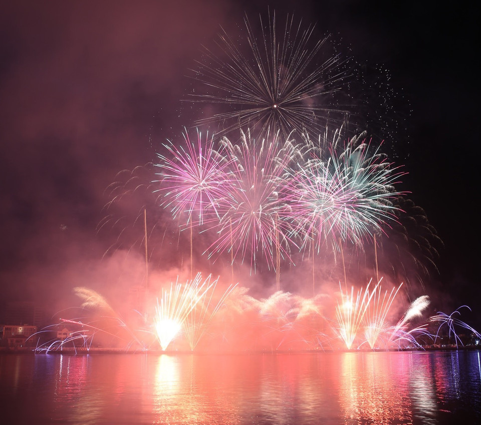 Màn trình diễn pháo hoa của đội Đà Nẵng - Việt Nam. (Ảnh: Trần Lê Lâm/TTXVN)