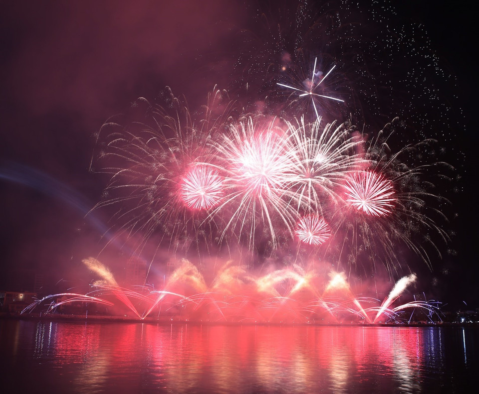 Màn trình diễn pháo hoa của đội Đà Nẵng - Việt Nam. (Ảnh: Trần Lê Lâm/TTXVN)