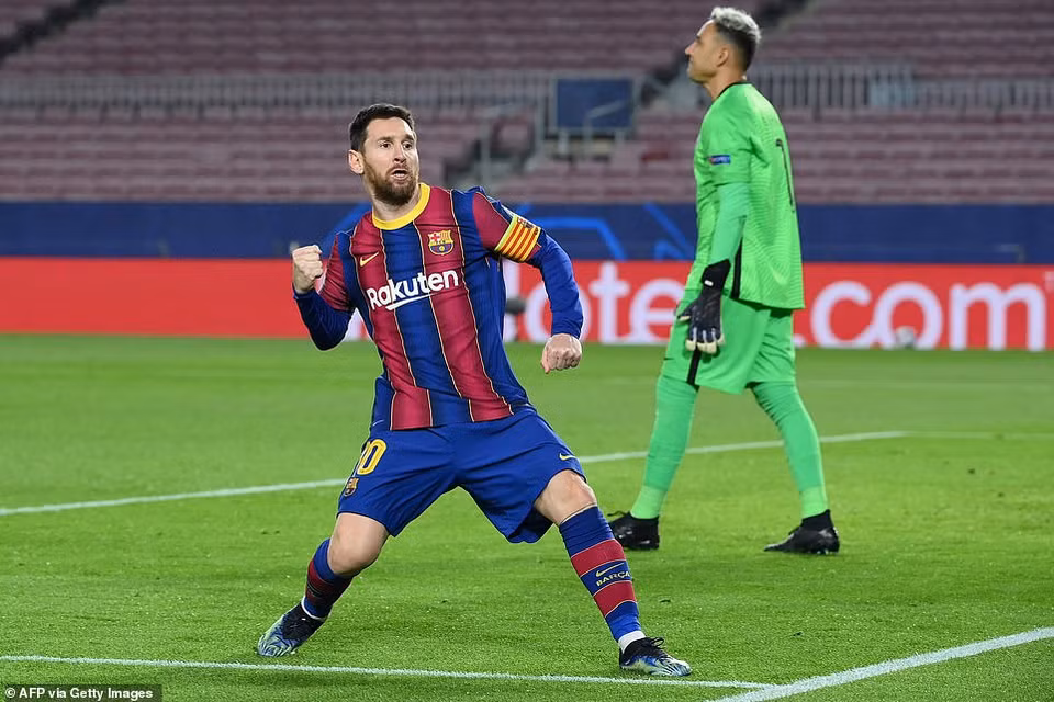 ...và Messi không bỏ lỡ để ghi bàn thắng mở tỷ số cho Barceloa. (Nguồn: Getty Images)