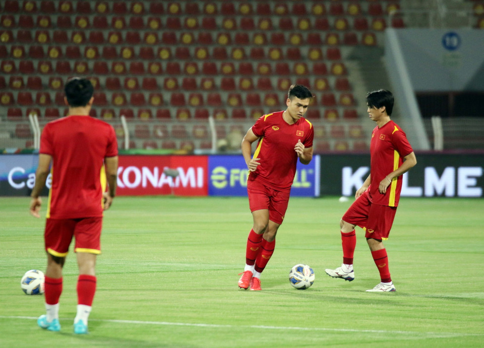 ...với mục tiêu giành điểm trước đội tuyển Oman. (Nguồn: VFF)