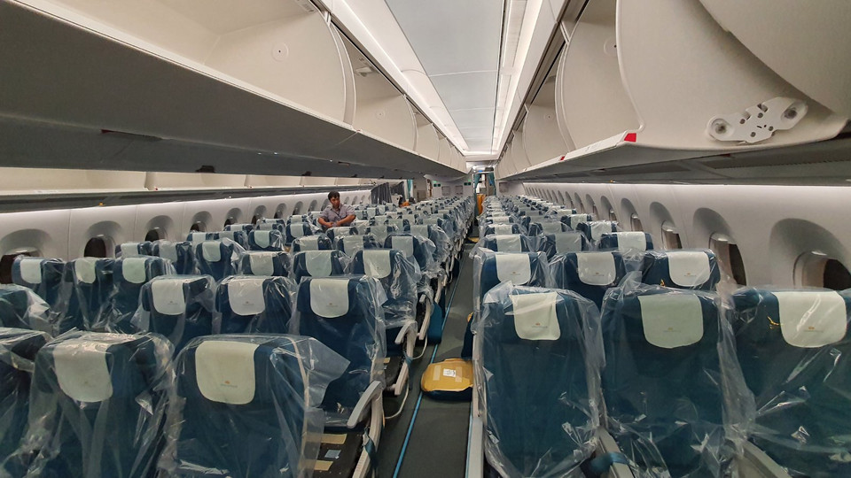 Toàn bộ khoang khách sẽ được chia làm 3 khu vực. (Ảnh: PV/Vietnam+)